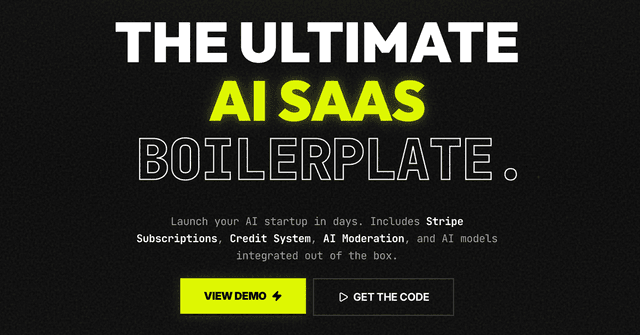 The Ultimate AI SaaS Boilerplate