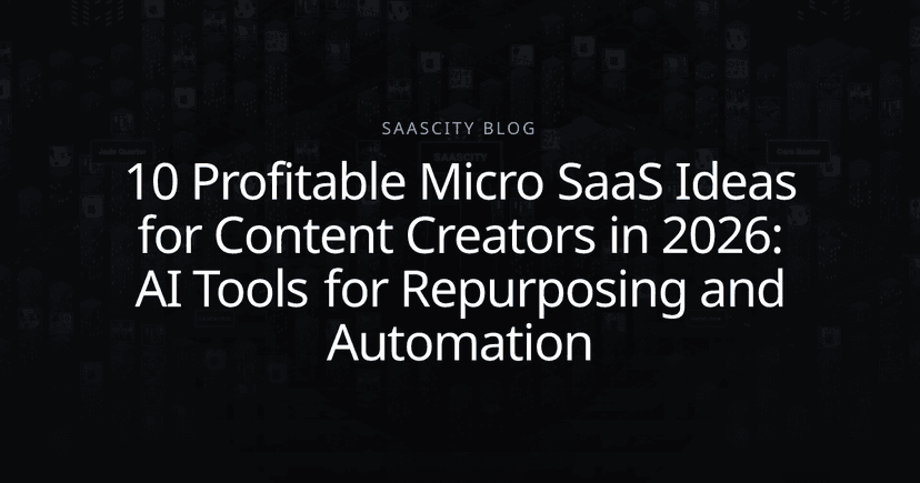 10 Profitable Micro SaaS Ideas for Content Creators in 2026: AI Tools ...
