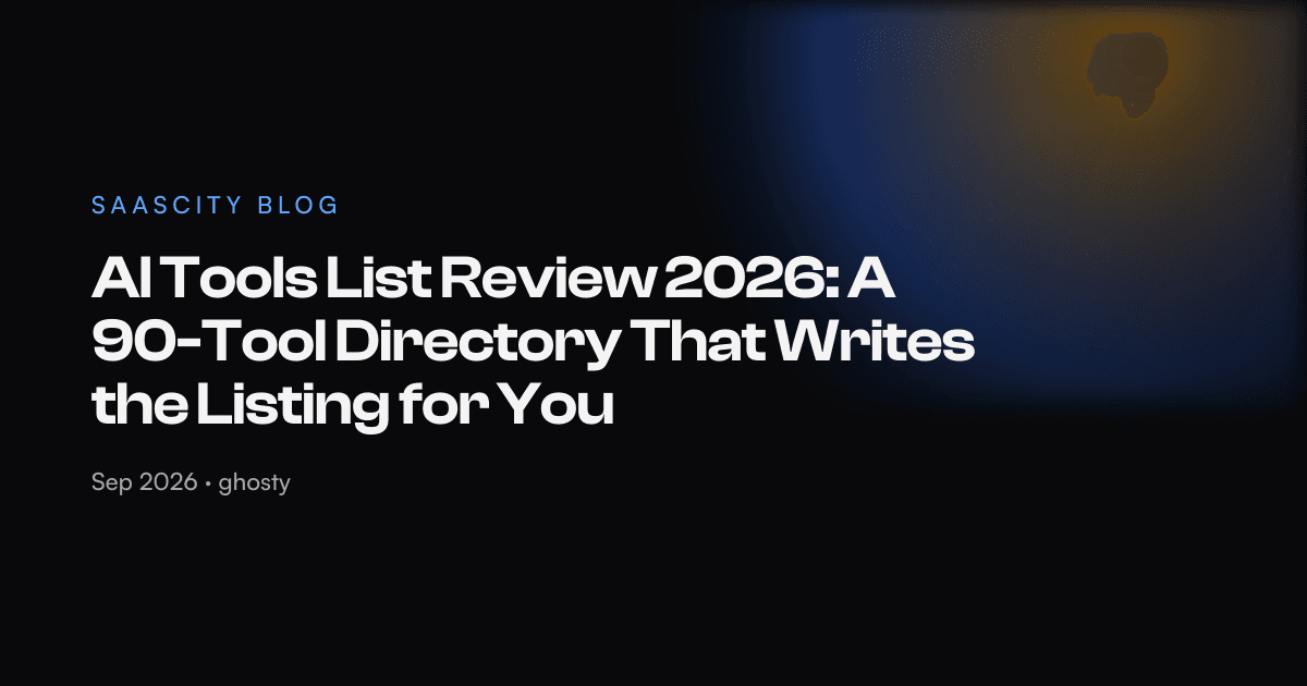 AI Tools List Review 2026: A 90-Tool Directory That Writes the Listing for You