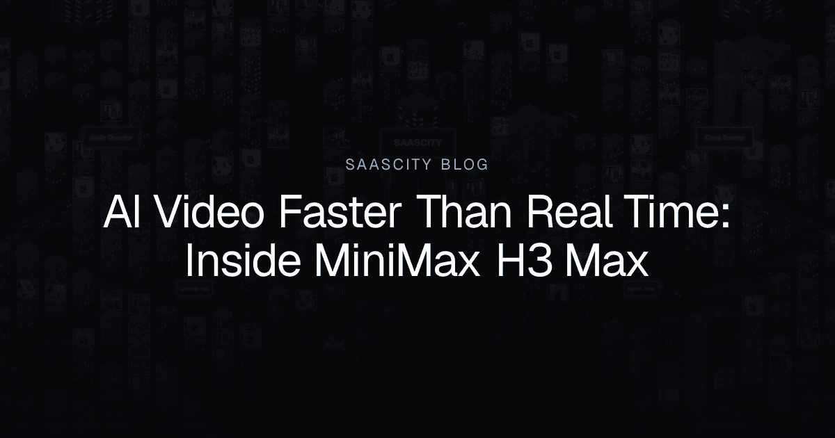 AI Video Faster Than Real Time: Inside MiniMax H3 Max