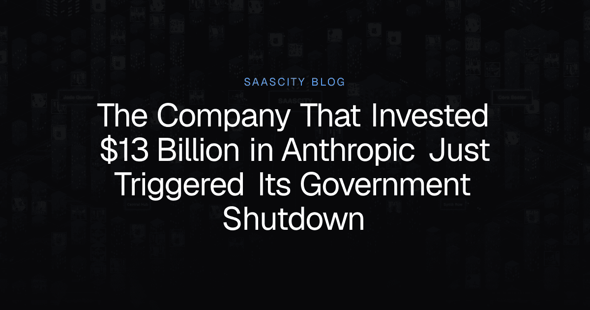 The Company That Invested $13 Billion in Anthropic Just Triggered Its Government Shutdown