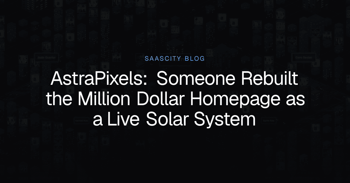 AstraPixels: Someone Rebuilt the Million Dollar Homepage as a Live Solar System