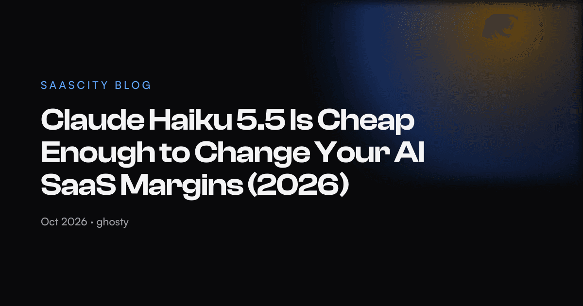 Claude Haiku 5.5 Is Cheap Enough to Change Your AI SaaS Margins (2026)