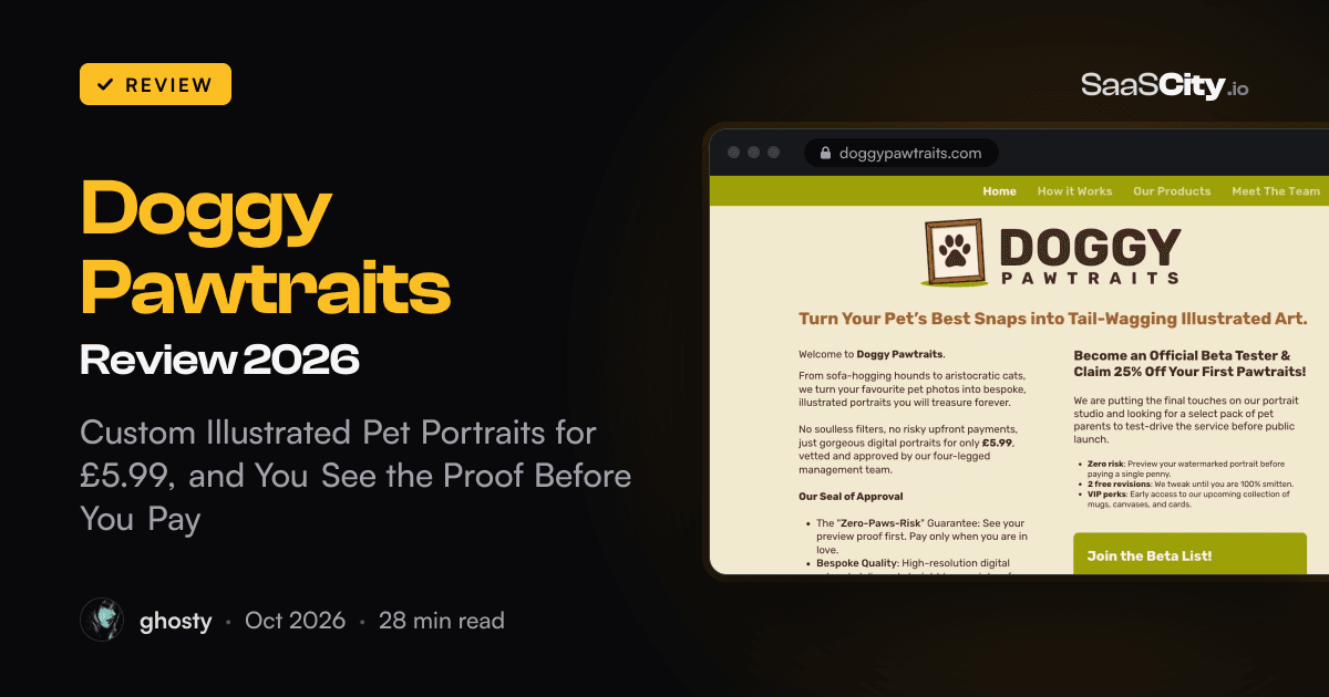 Doggy Pawtraits Review 2026: Custom Illustrated Pet Portraits for £5.99, and You See the Proof Before You Pay