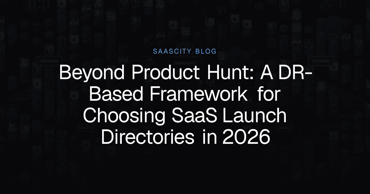 Beyond Product Hunt: A DR-Based Framework for Choosing SaaS Launch Directories in 2026