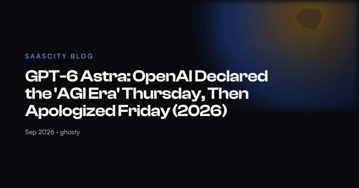 GPT-6 Astra: OpenAI Declared the 'AGI Era' Thursday, Then Apologized Friday (2026)