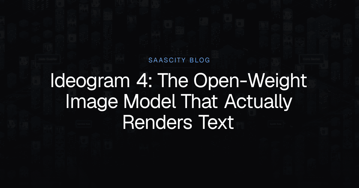 Ideogram 4: The Open-Weight Image Model That Actually Renders Text