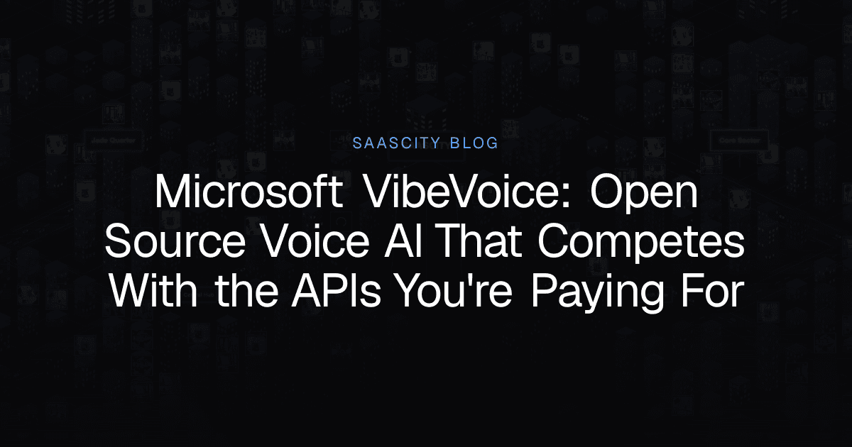 Microsoft VibeVoice: Open Source Voice AI That Competes With the APIs You're Paying For