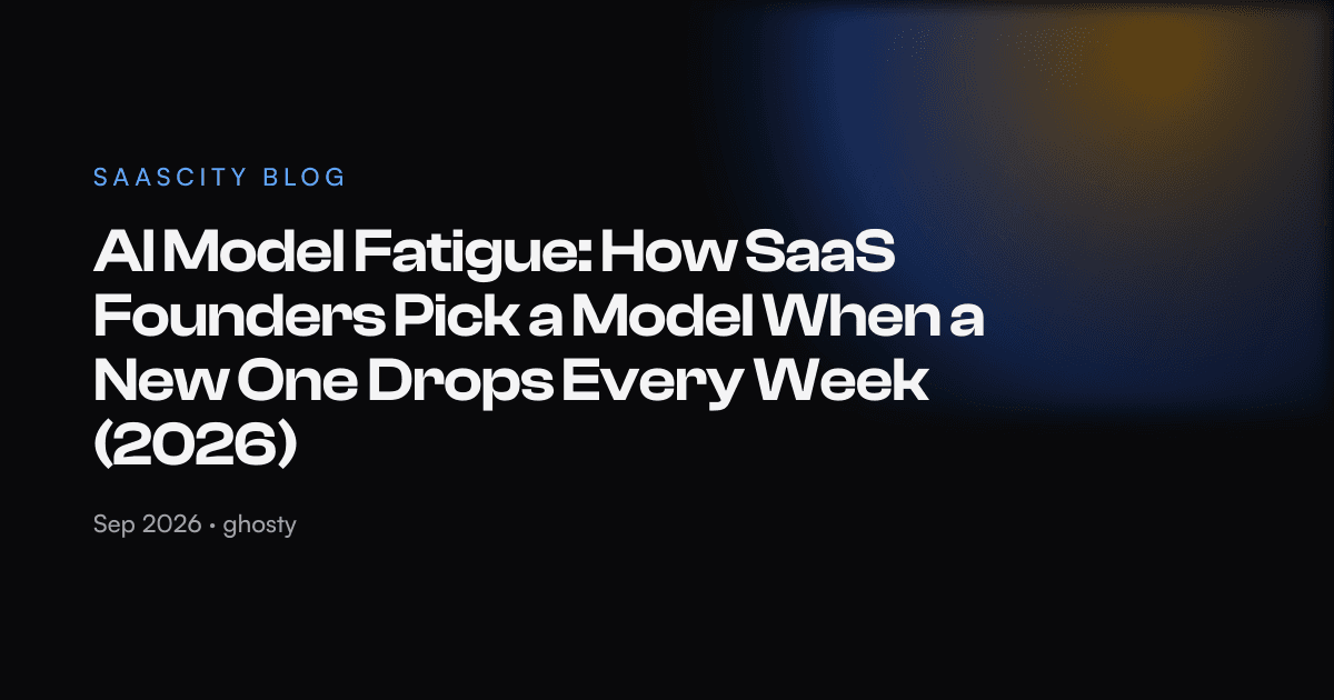 AI Model Fatigue: How SaaS Founders Pick a Model When a New One Drops Every Week (2026)