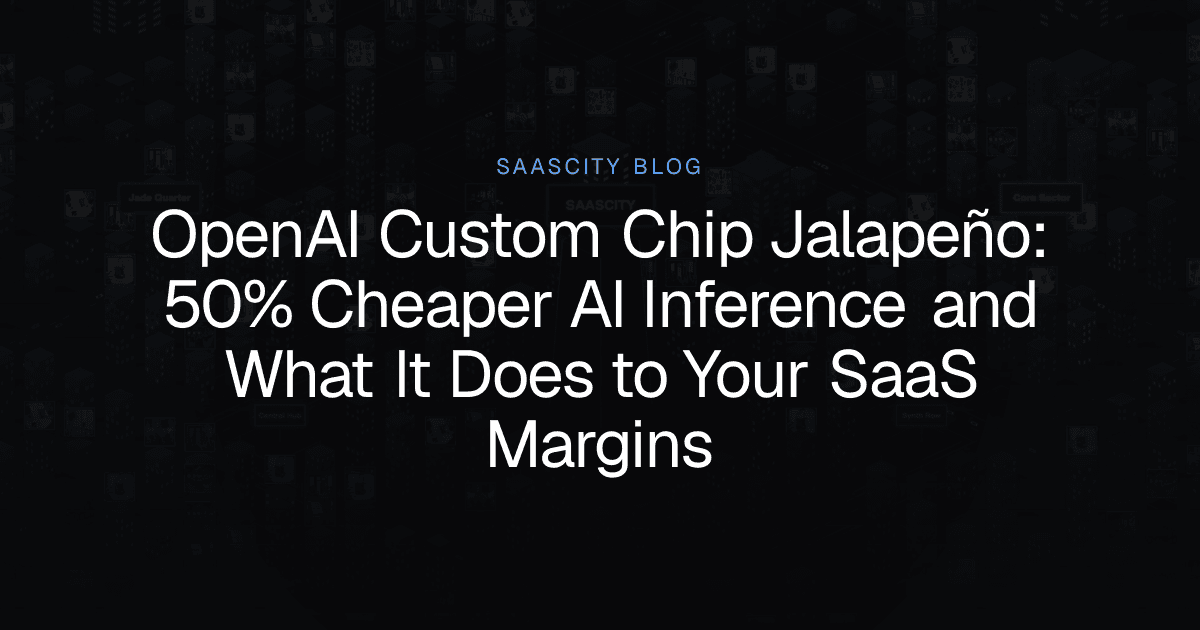 OpenAI Custom Chip Jalapeño: 50% Cheaper AI Inference and What It Does to Your SaaS Margins