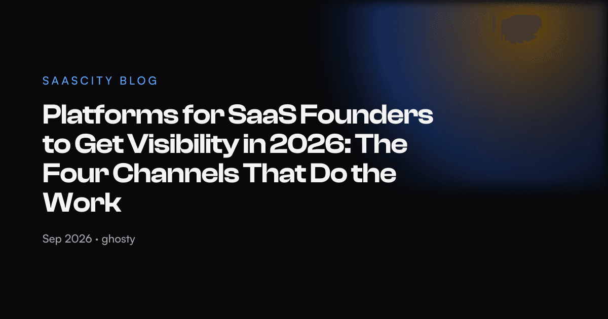 Platforms for SaaS Founders to Get Visibility in 2026: The Four Channels That Do the Work