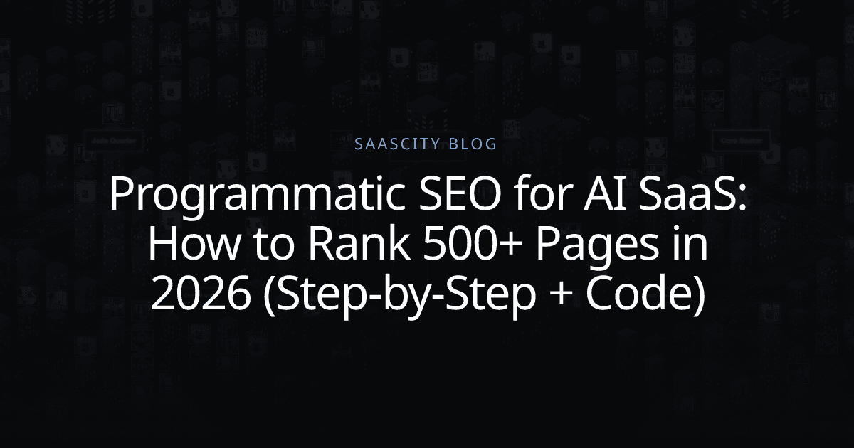 Programmatic SEO for AI SaaS: How to Rank 500+ Pages in 2026 (Step-by-Step + Code)