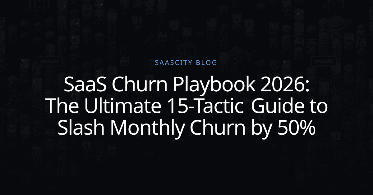 SaaS Churn Playbook 2026: The Ultimate 15-Tactic Guide to Slash Monthly Churn by 50%