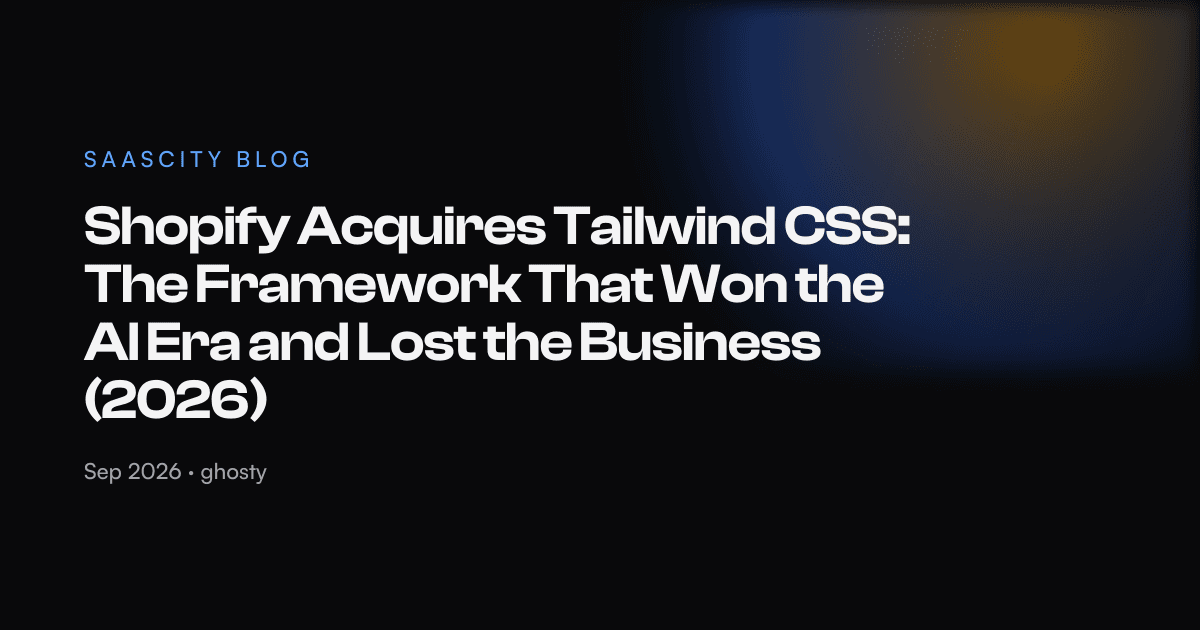 Shopify Acquires Tailwind CSS: The Framework That Won the AI Era and Lost the Business (2026)