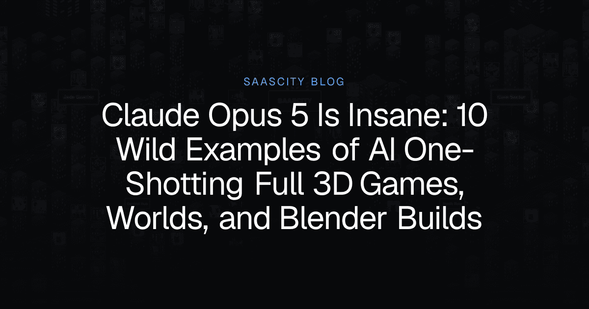 Claude Opus 5 Is Insane: 10 Wild Examples of AI One-Shotting Full 3D Games, Worlds, and Blender Builds