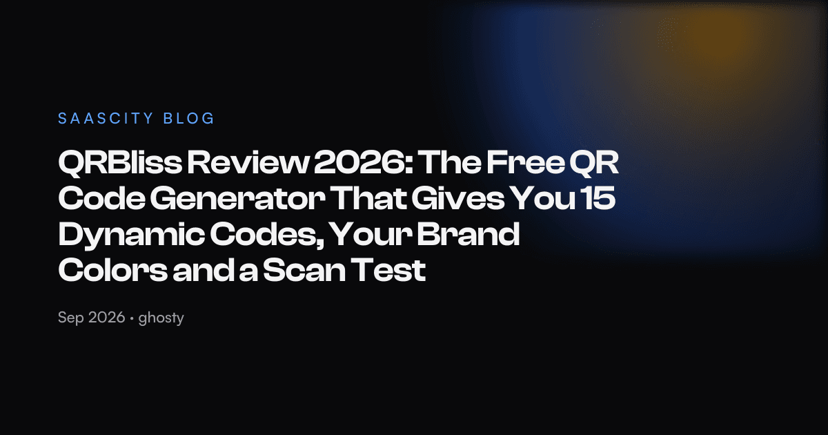 QRBliss Review 2026: The Free QR Code Generator That Gives You 15 Dynamic Codes, Your Brand Colors and a Scan Test