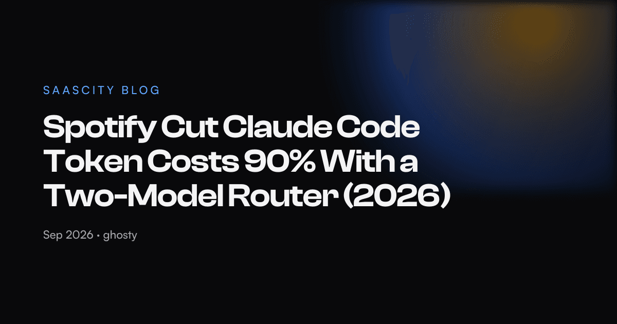Spotify Cut Claude Code Token Costs 90% With a Two-Model Router (2026)