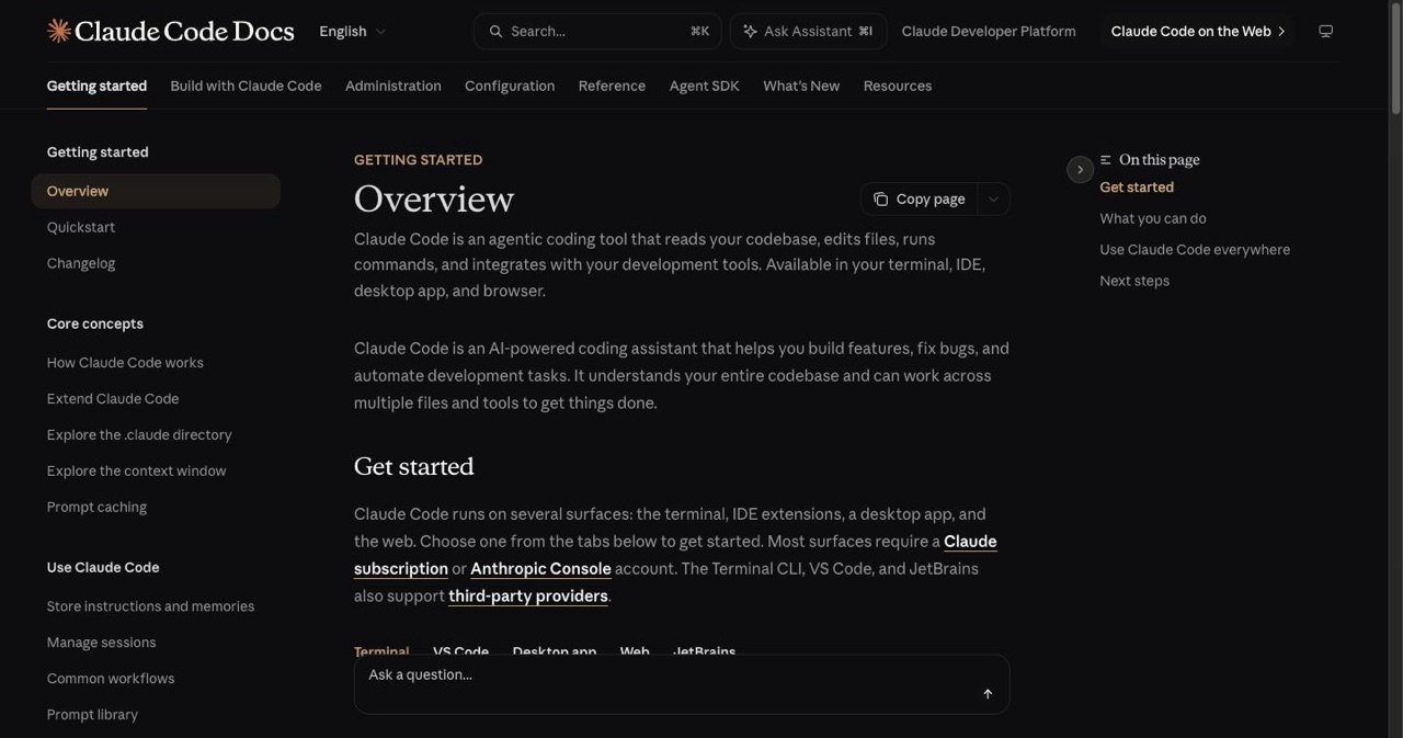 Official Claude Code documentation site covering interactive mode, checkpointing, hooks and subagents, the authoritative reference behind every advanced workflow technique in this guide