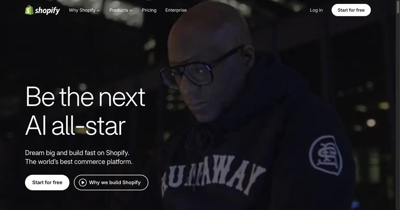 The Shopify homepage, the commerce platform whose API a Local AI Supplier Matcher pulls retailer inventory data from before cross-referencing a geocoded vendor database