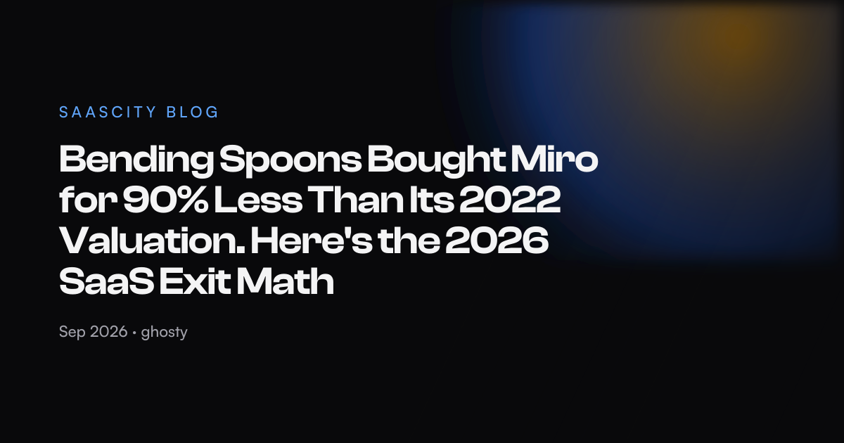 Submit Json Bending Spoons Buys Miro: 2026 SaaS Exit Math | SaaSCity