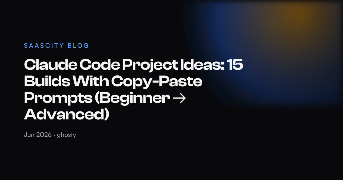 Code Project Ideas Claude Code Project Ideas: 15 Builds With Copy-Paste Prompts (Beginner ...